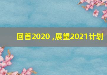 回首2020 ,展望2021计划